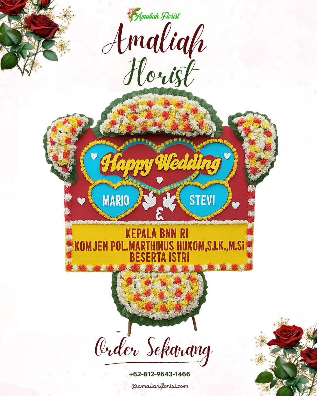 Papan Bunga Pernikahan Palu